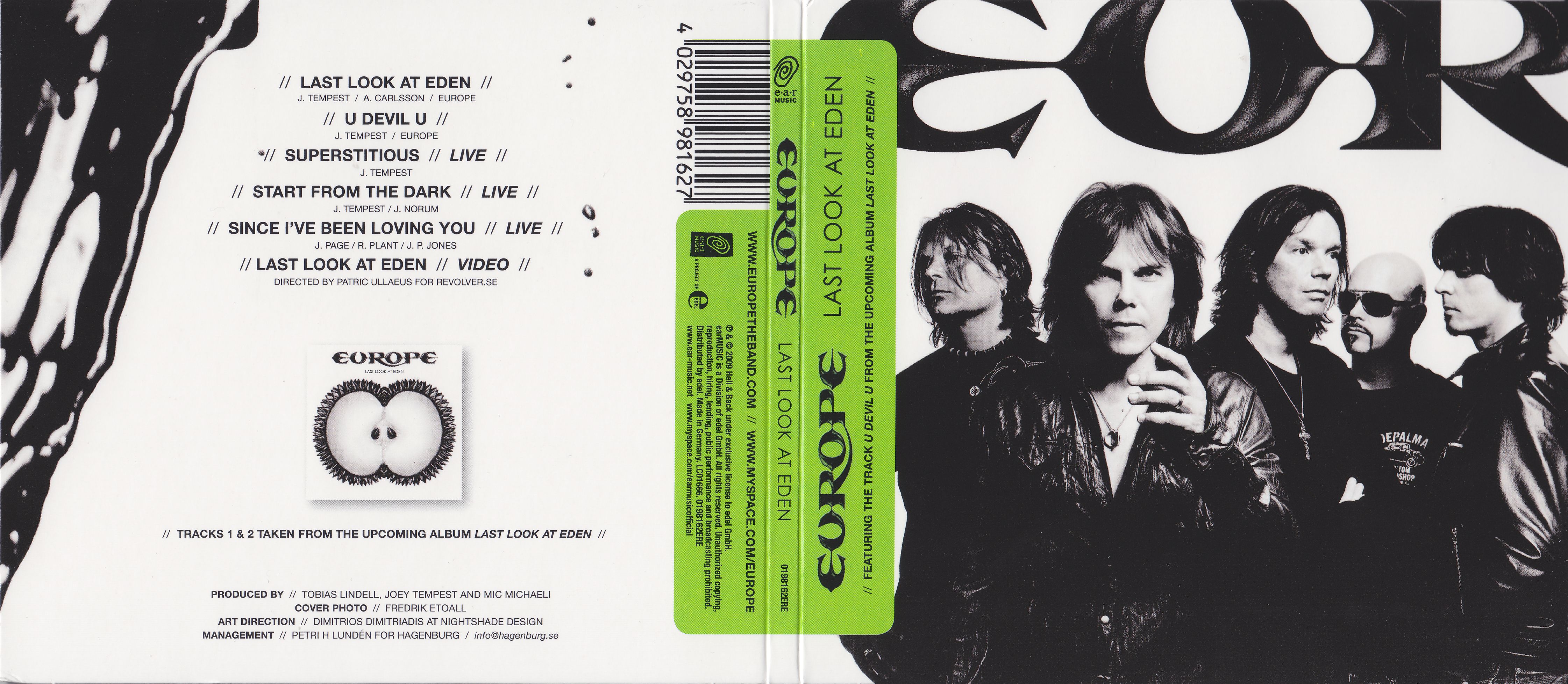 Europe  Last Look At Eden : CDs vk+ak